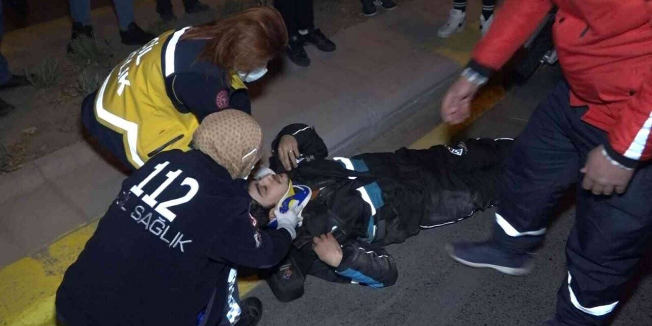 Kediye çarpmak istemeyen kurye kaza yaptı: 1 yaralı