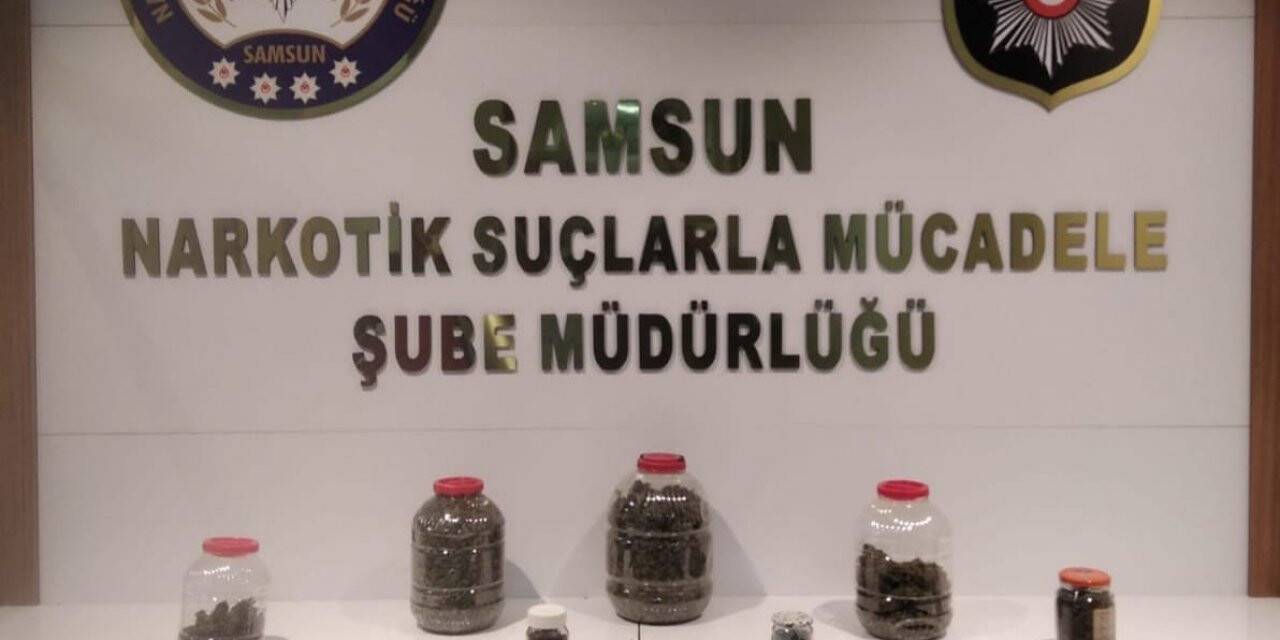 Samsun’da 2,8 kilo esrar ele geçirildi: 3 gözaltı