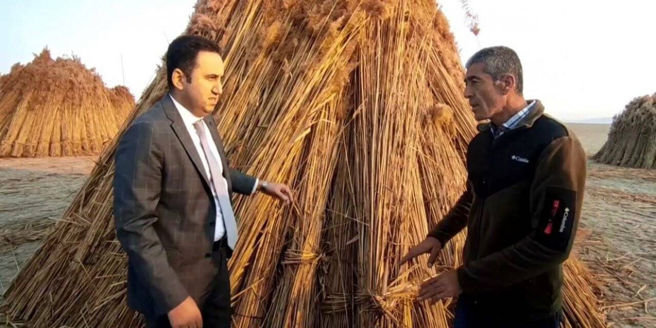 Kaymakam Bolat kamış ticaretinin yapıldığı o köyü ziyaret etti