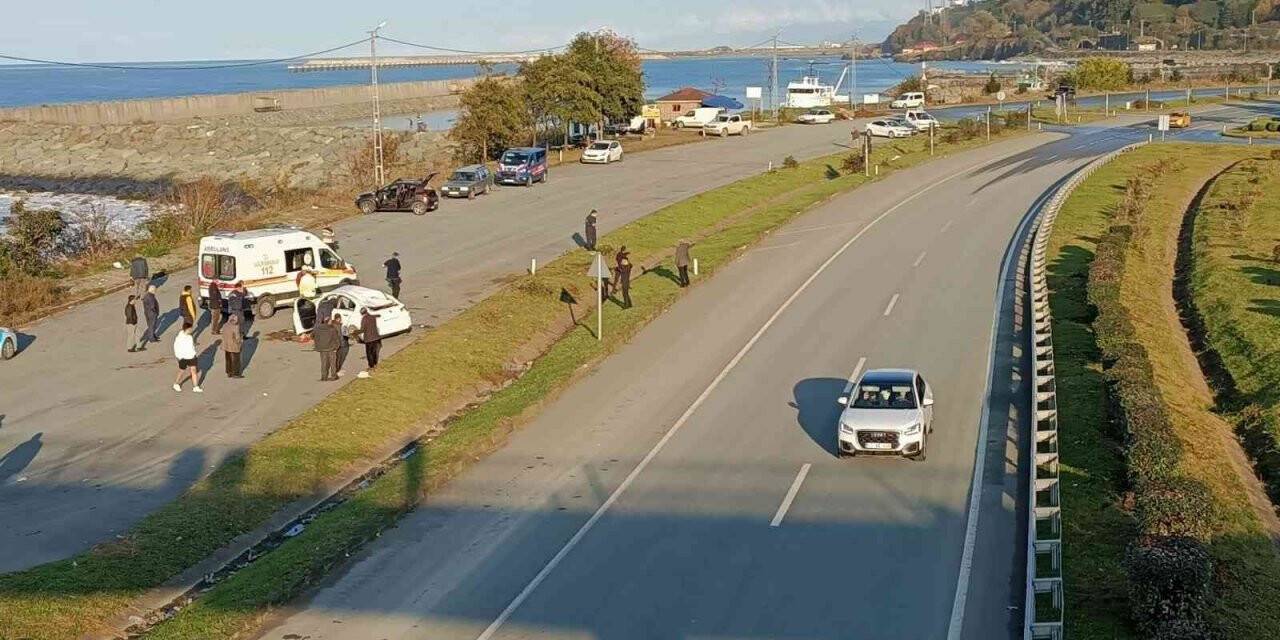 Rize’de takla atan aracın sürücüsü yaralandı