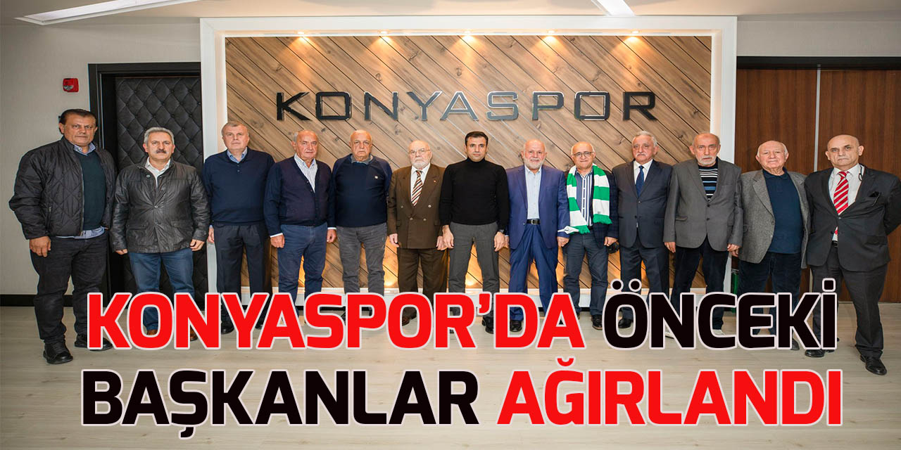 Konyaspor'da önceki başkanlar ağırlandı