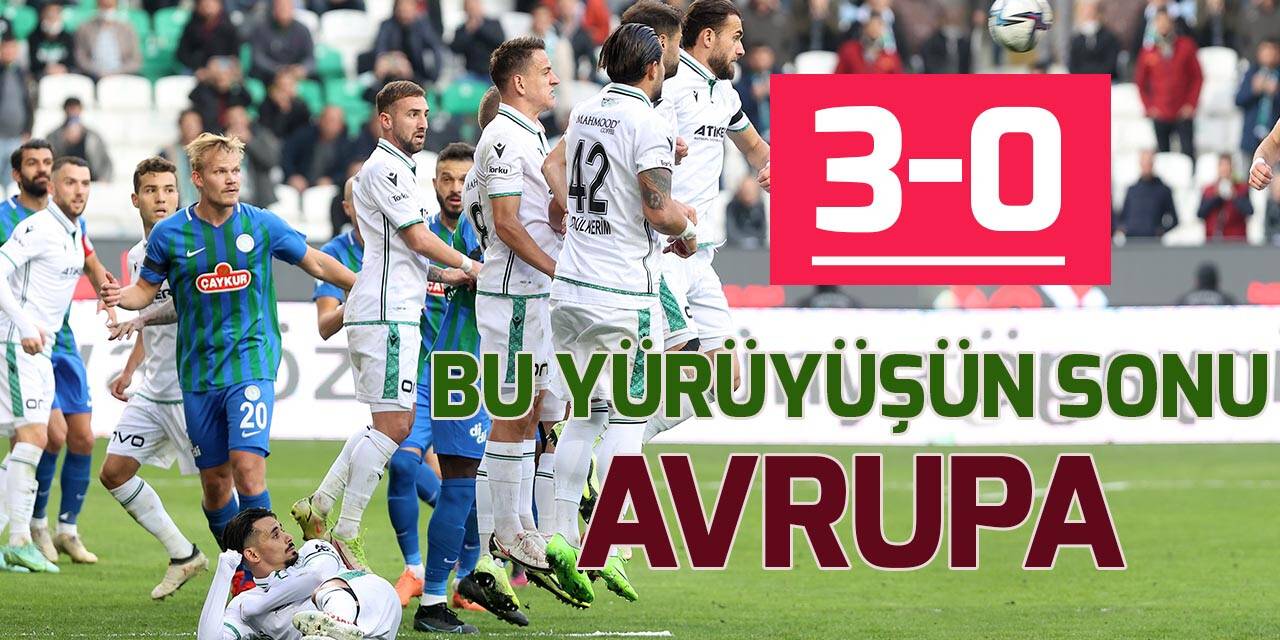 Konyaspor: 3 - Çaykur Rizespor: 0