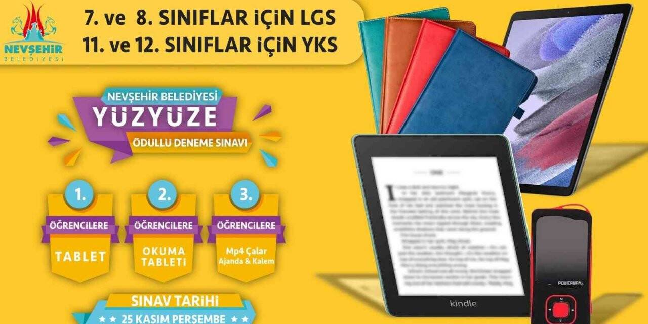 Nevşehir Belediyesinden ödülü deneme sınavı
