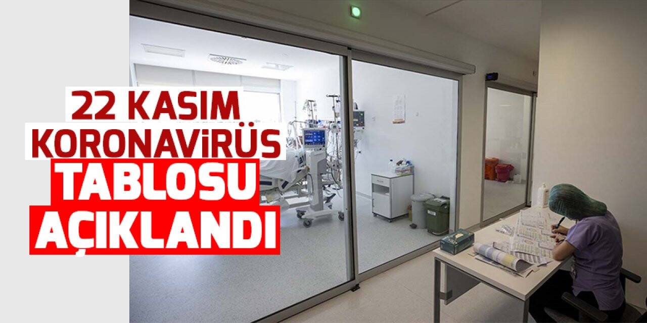 22 Kasım koronavirüs tablosu açıklandı!