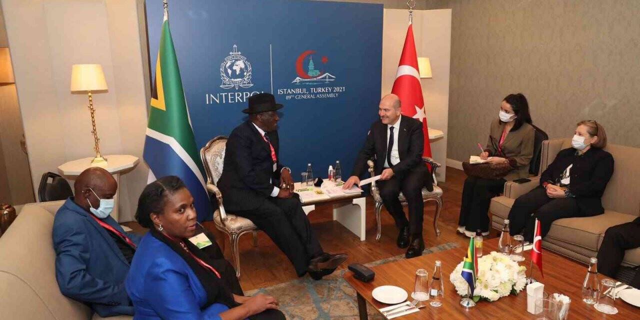İçişleri Bakanı Süleyman Soylu Güney Afrika ve Kazakistanlı mevkidaşları ile görüştü