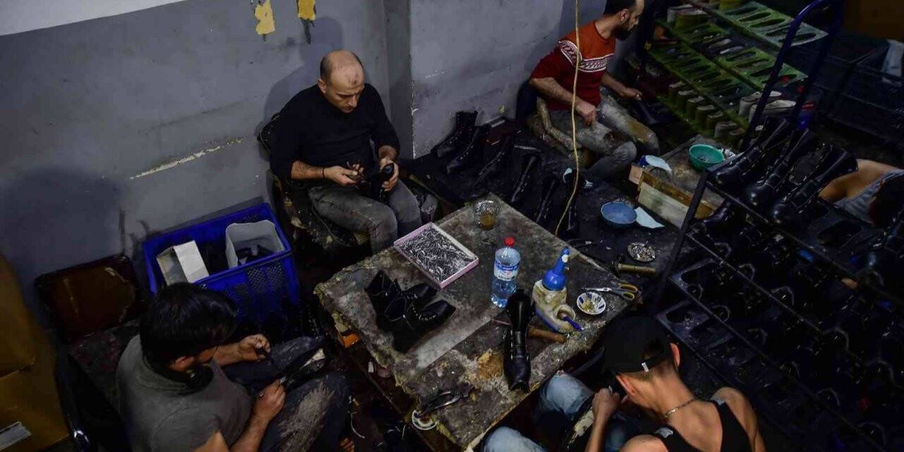 İstanbul’un ayakkabı merkezi Gedikpaşa’da üretim son sürat devam ediyor