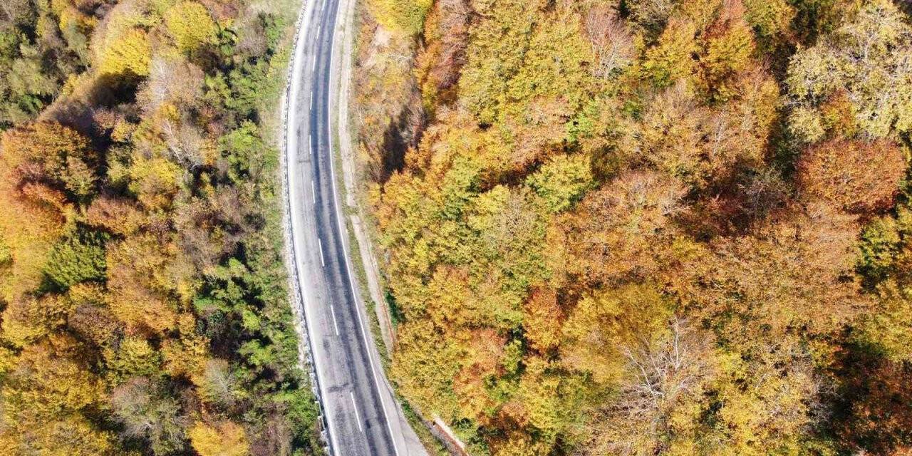 Karadeniz sahil yolundan sonbahar manzaraları