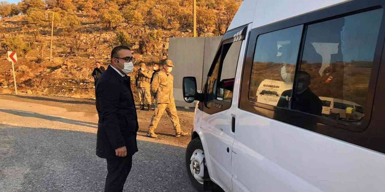 Şirvan İlçe Kaymakamı Hasar, okul servis araçlarını denetledi