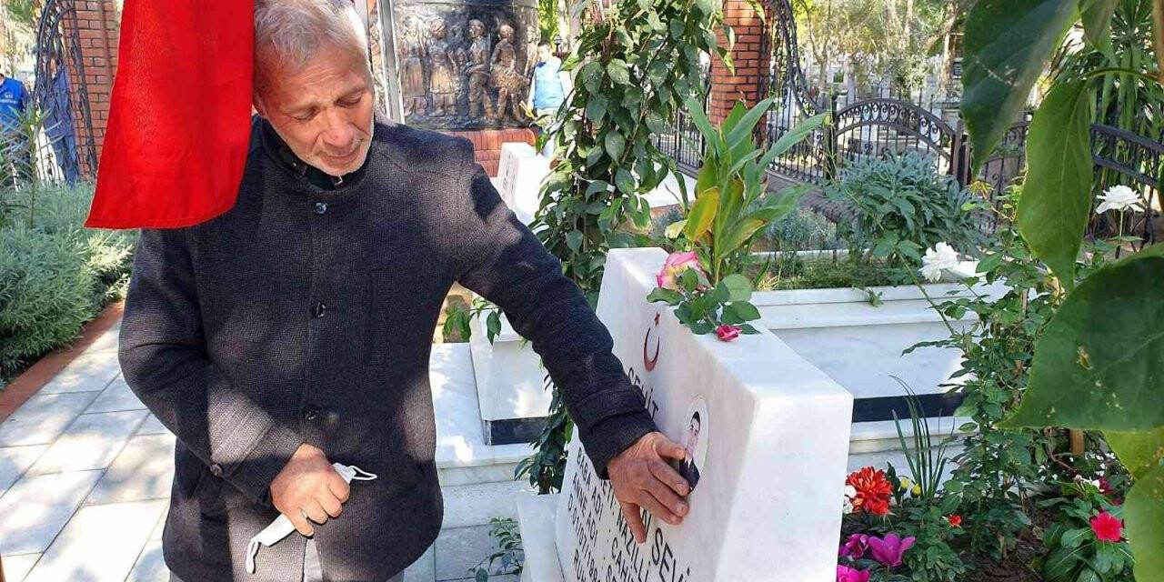 Şehit oğlunun mezarı başında konuşan babadan İYİ Partili Türkkan’a sitem