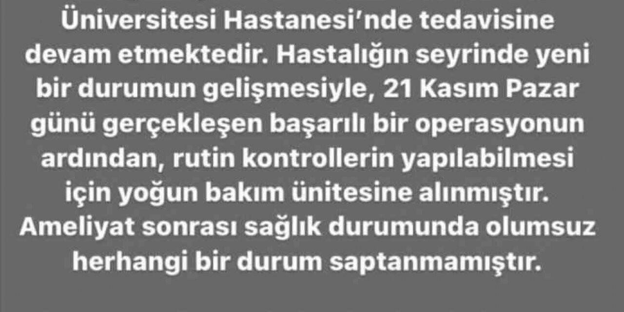 Sevgilisinden Kadir İnanır’ın sağlık durumu ile ilgili açıklama