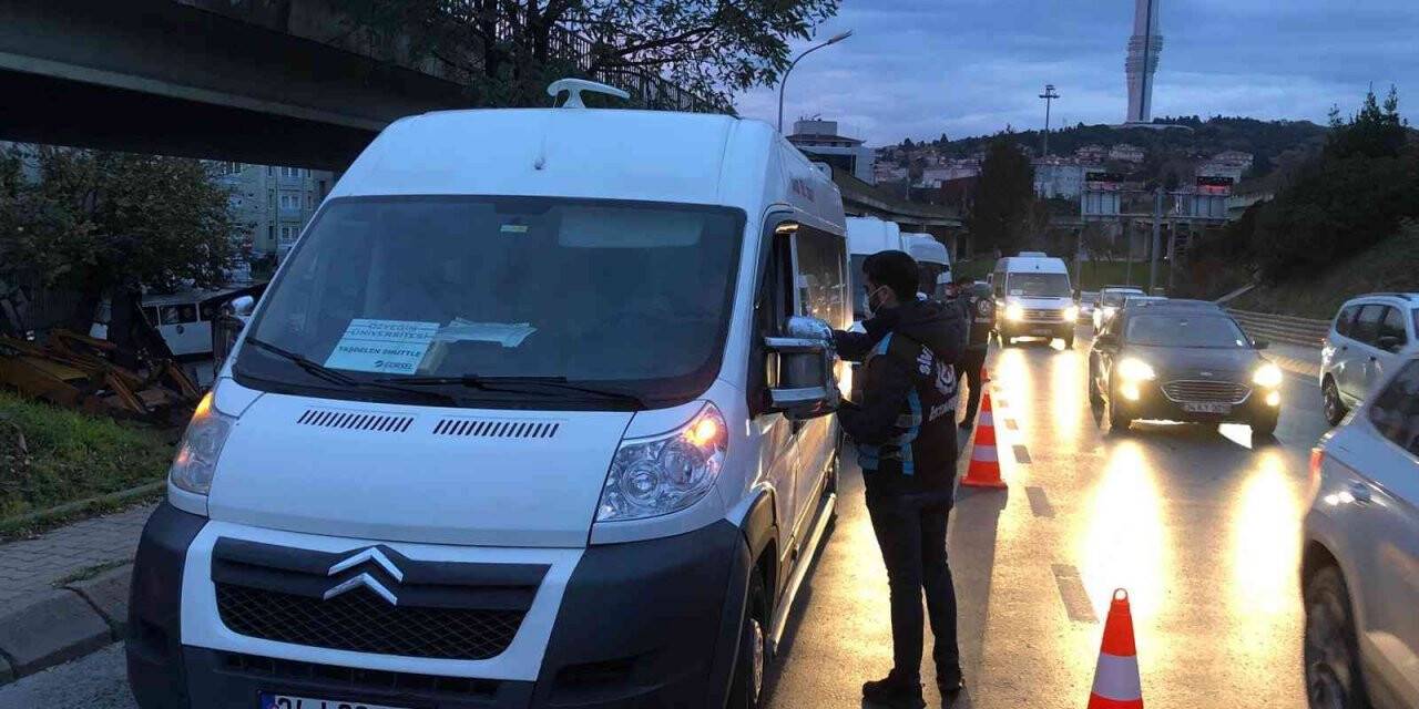 Üsküdar’da araç muayenesi yaptırmayan servis sürücüsüne ceza