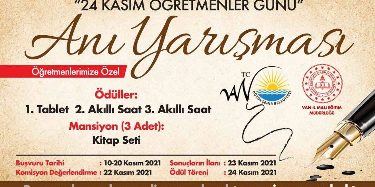 Van Büyükşehir Belediyesinin anı yarışması sonuçları açıklandı