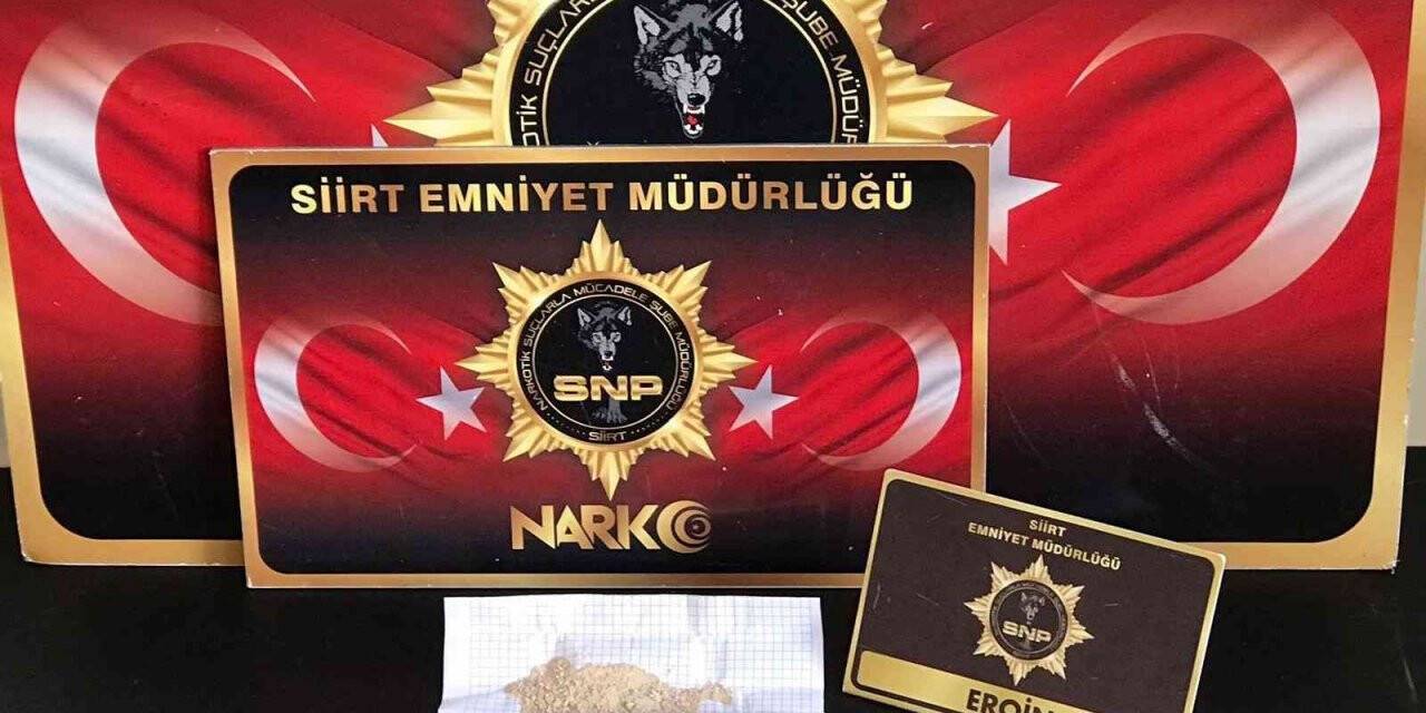 Siirt’te satışa hazır eroin maddesi ele geçirildi