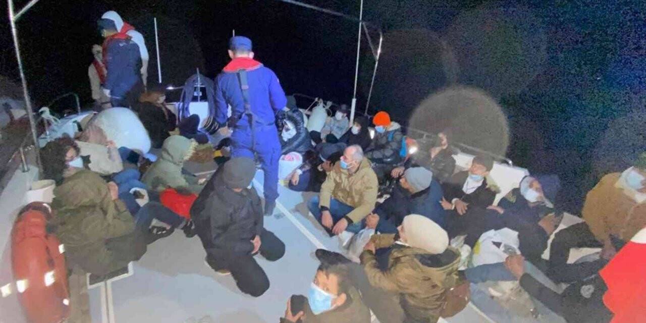 Datça’da 58 düzensiz göçmen kurtarıldı