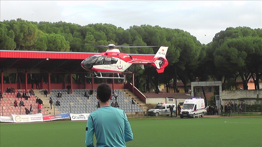 İzmir'deki amatör futbol ligi maçına "hava ambulansı" arası