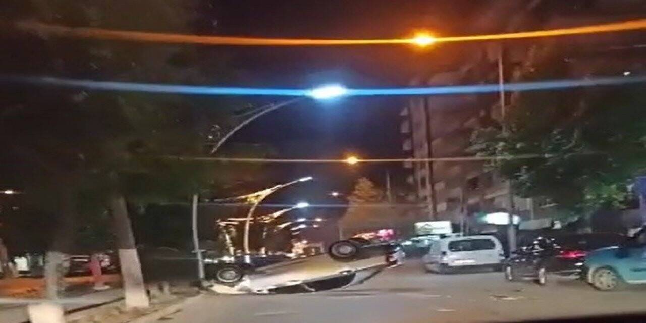 Kaza anı canlı yayına takıldı