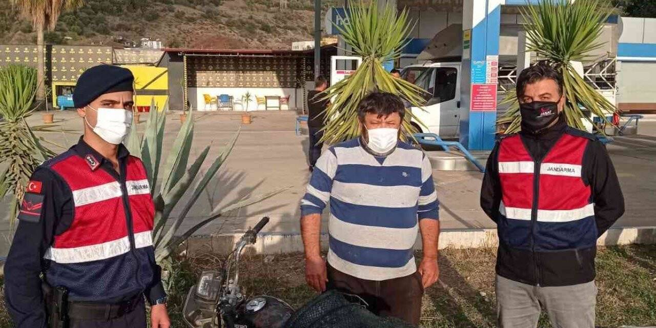 Çaldığı motosiklet ile yakaladı