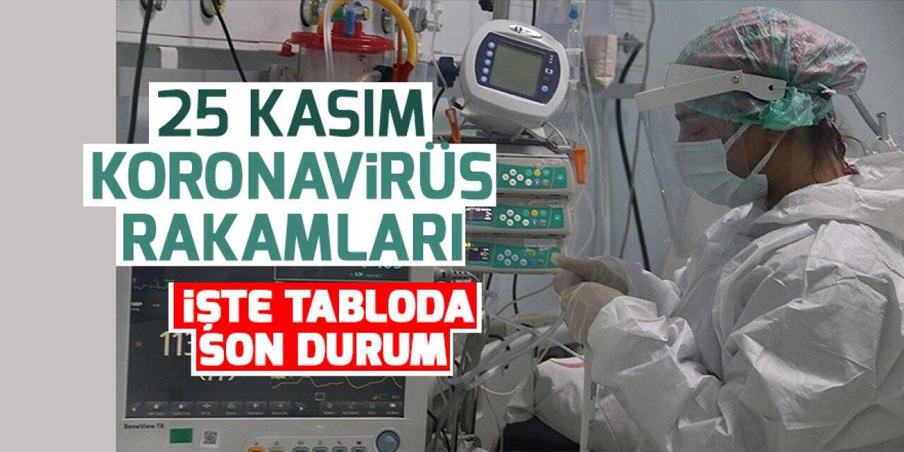 25 Kasım koronavirüs rakamları açıklandı! İşte tabloda son durum