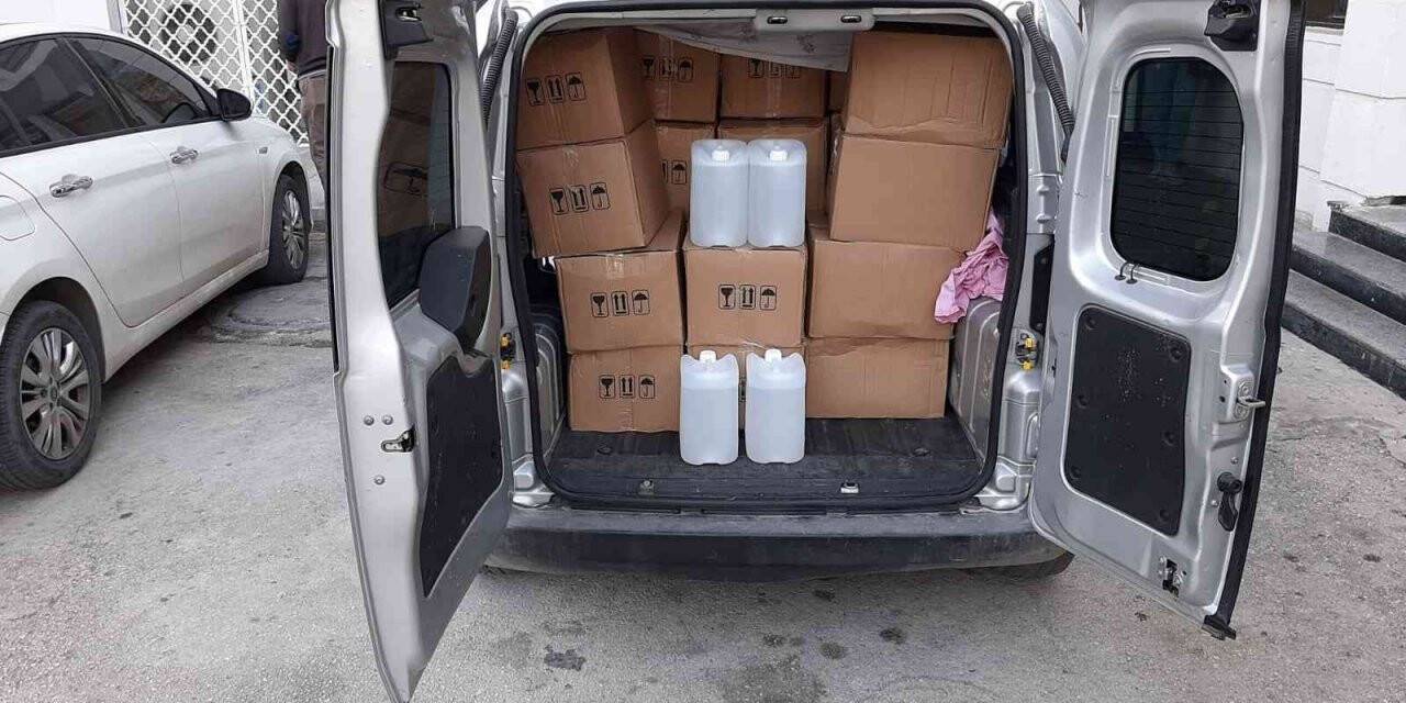 Mersin’de 655 litre sahte içki ele geçirildi