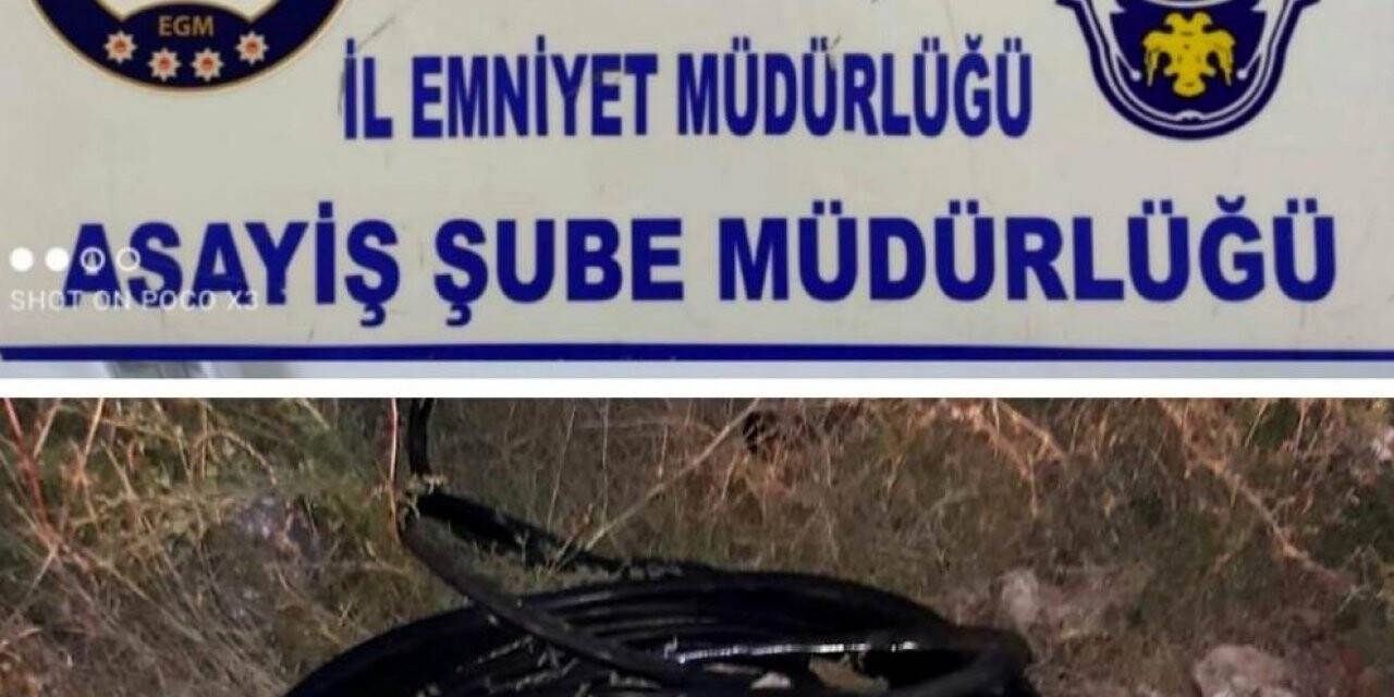 Kablo çaldığı belirlenen şüpheli yakalandı