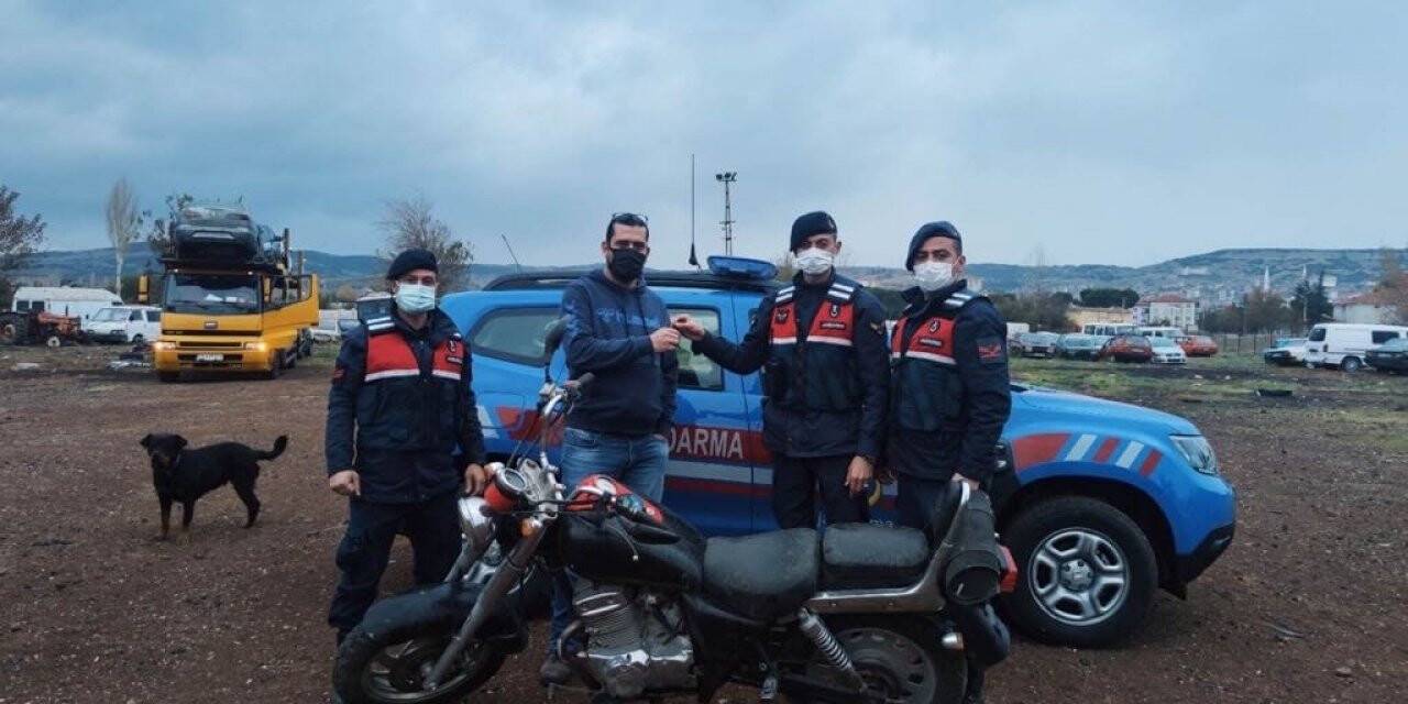 Aydın’da çalınan motosiklet Manisa’da sahibine teslim edildi