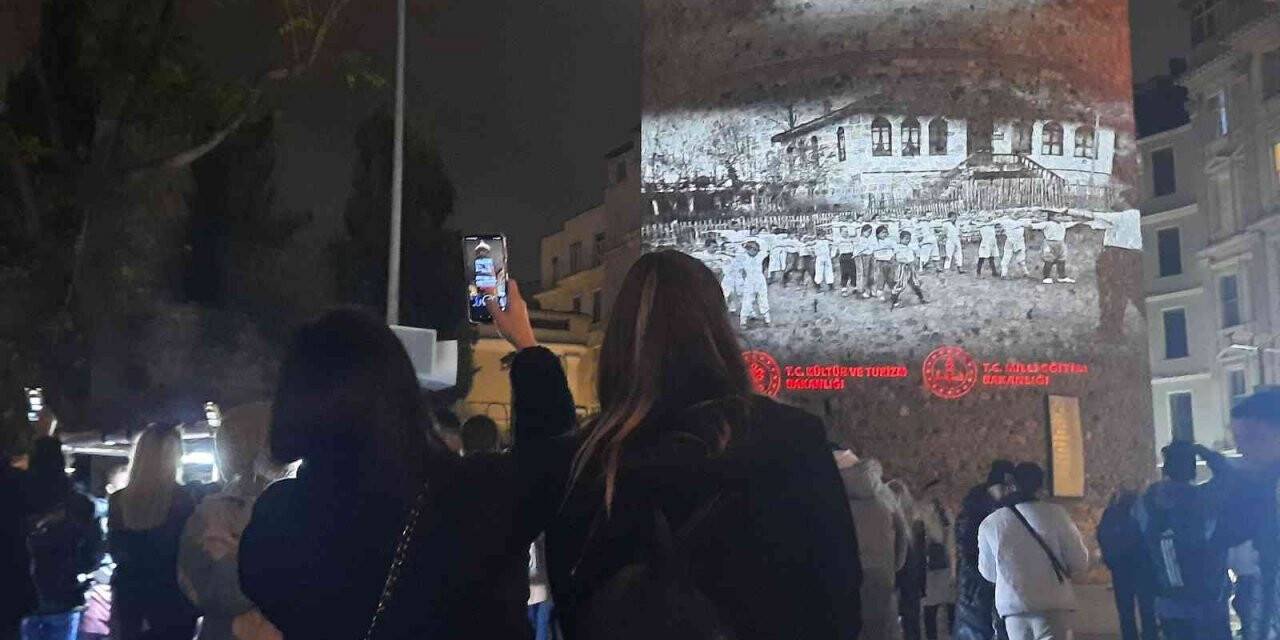 Şehit öğretmen Aybüke Yalçın’ın fotoğrafı 24 Kasım’da Galata Kulesi’ne yansıtıldı