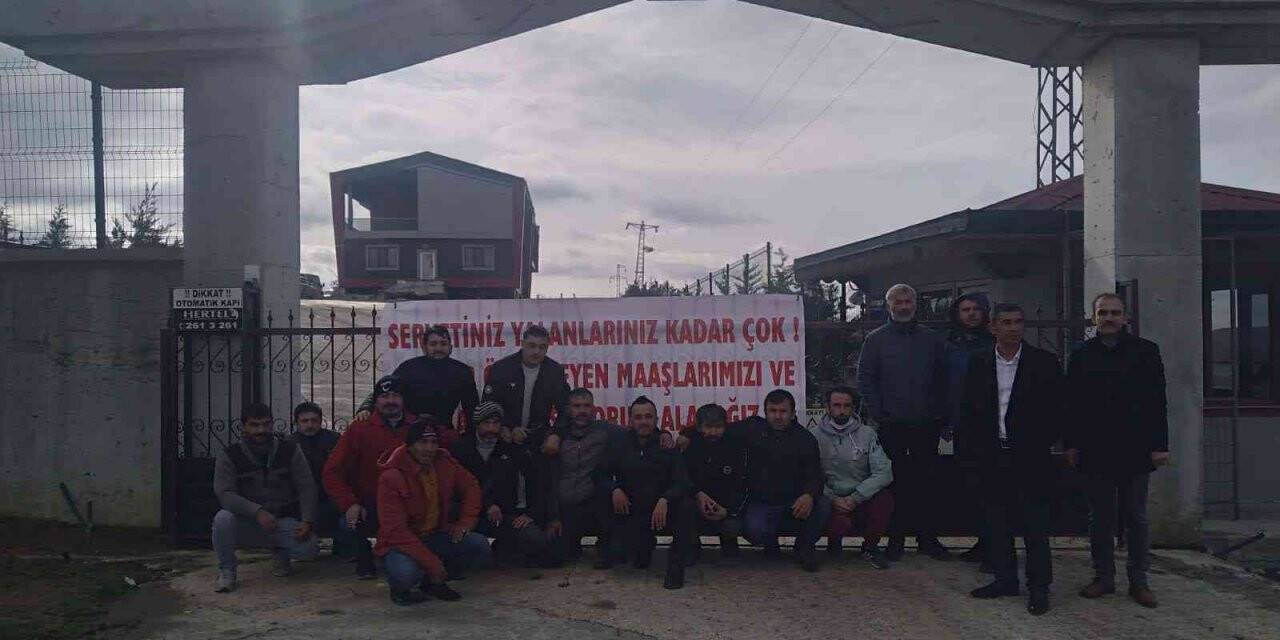 Tekirdağ’da 6 aydır maaş alamayan madenciler eylem yaptı