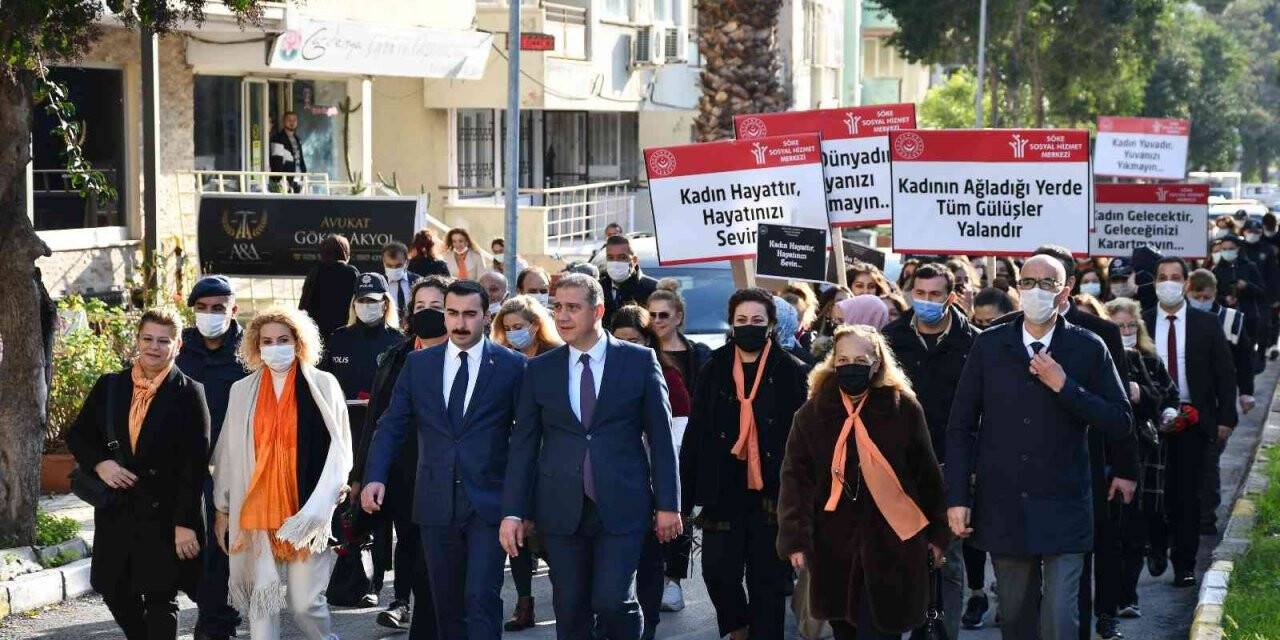 Söke’de Kadına Yönelik Şiddete Karşı Farkındalık Yürüyüşü