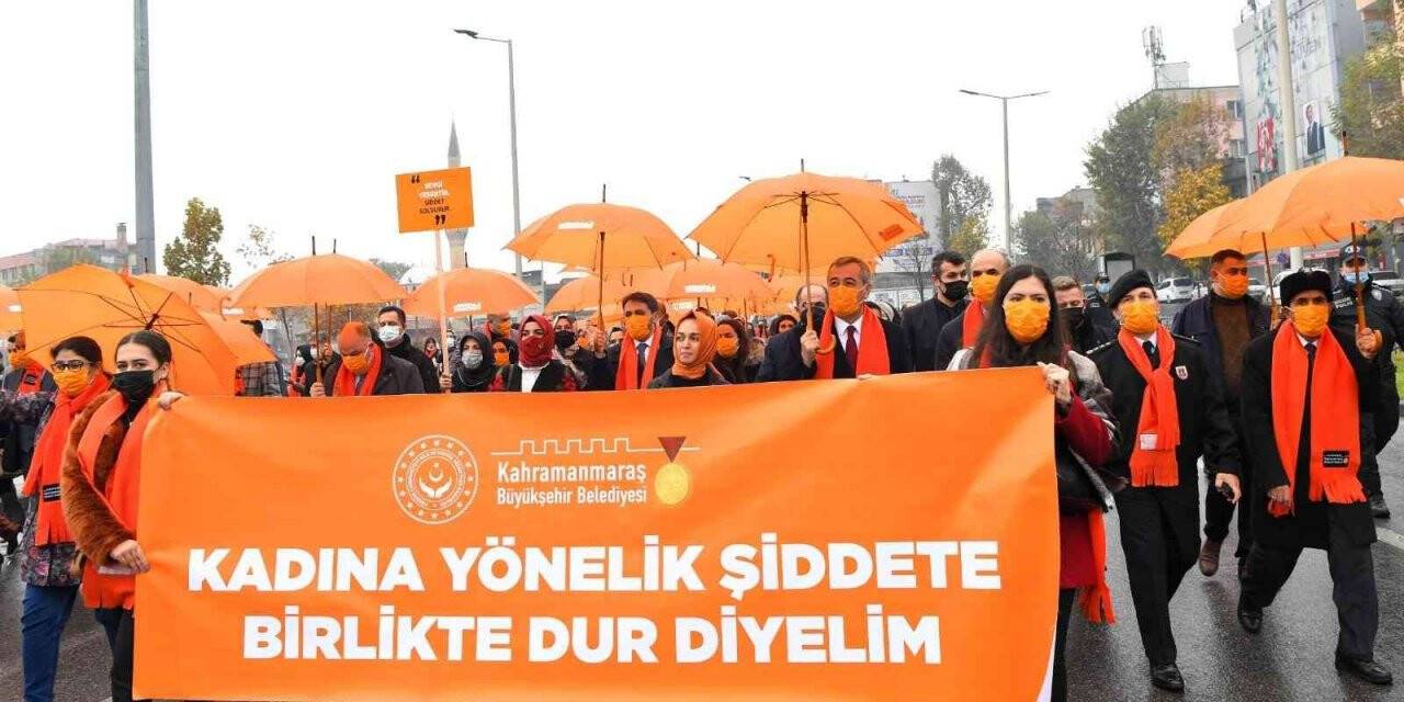 Kahramanmaraş’ta "kadına şiddete hayır" yürüyüşü
