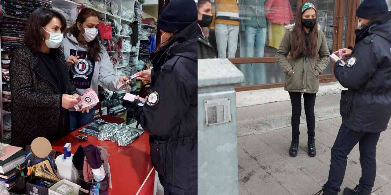 Kadına yönelik şiddet konusunda emniyet görevlileri vatandaşı bilgilendirdi
