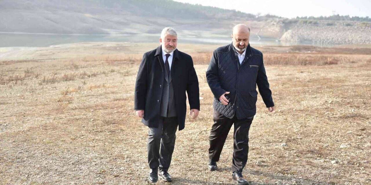 Barajları inceleyen başkan Aşgın israf etmeyin çağrı yaptı