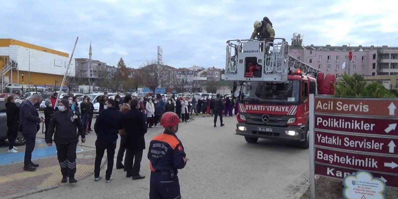 Silivri Devlet Hastanesinde yangın tatbikatı