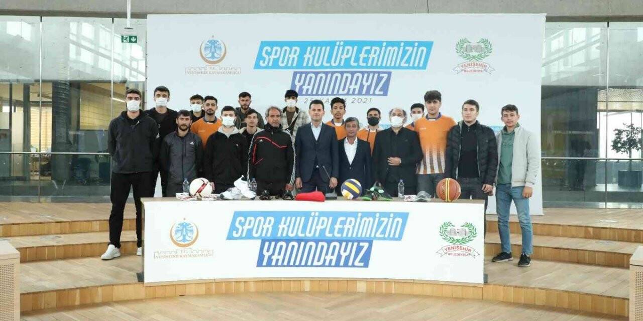 Yenişehir belediyesinden amatör spor kulüplerine malzeme desteği