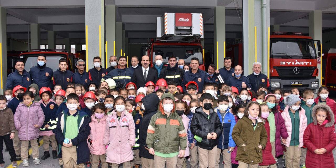 İlkokul öğrencilerine yangın eğitimi