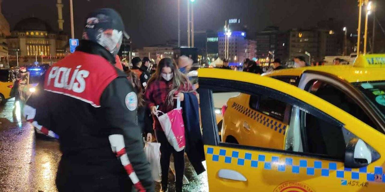 Taksim’de helikopter destekli huzur uygulaması