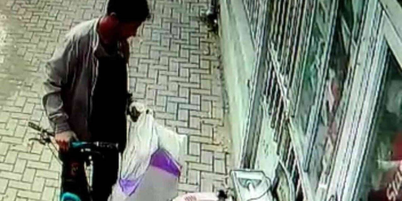Isıtıcı ve fırın çalan hırsız saniye saniye kamerada