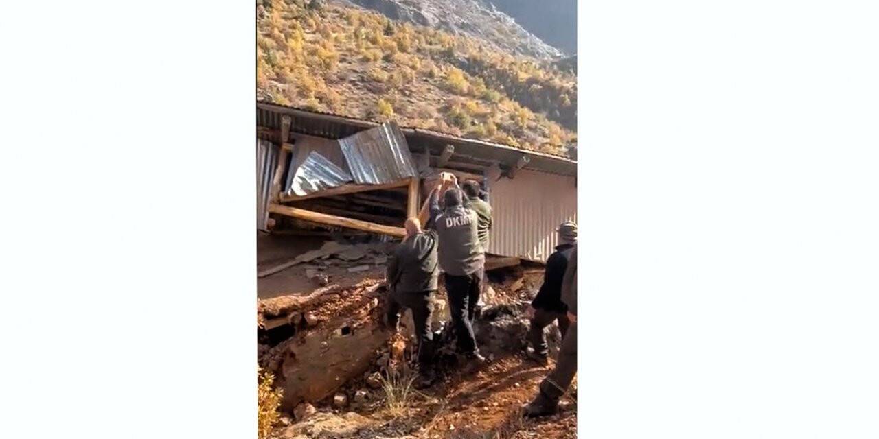Erzincan kaçak avcı kulübeleri DKMP ekiplerince yıkıldı