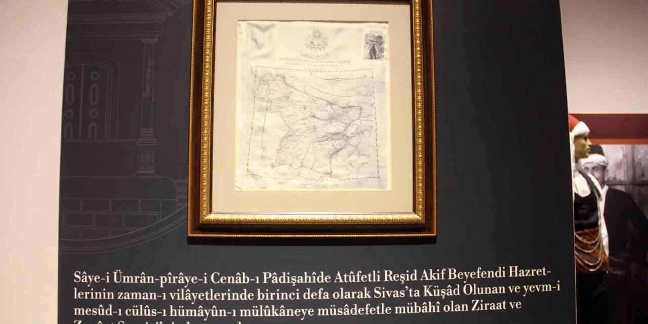 Viyana’da basıldı,117 yıllık ipek harita Sivas’ta sergileniyor
