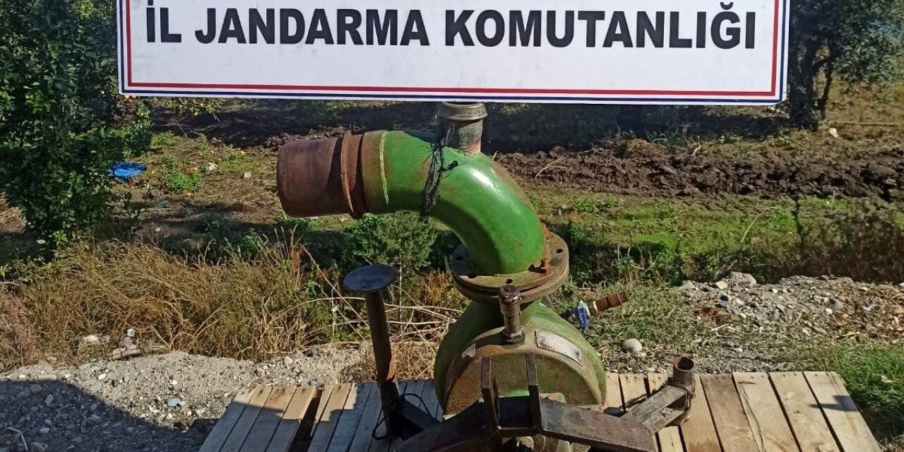 Su motoru çalan hırsızlık şüphelileri yakalandı