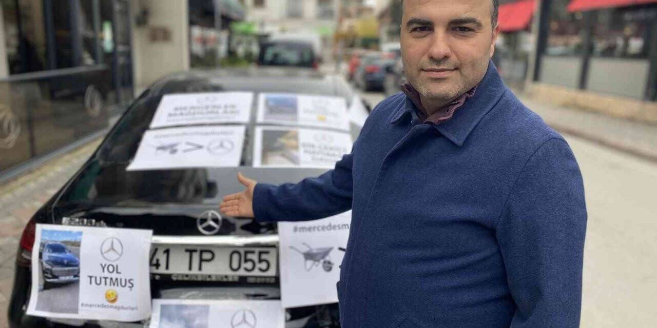 Milyonluk araç 2 kez yolda kalınca sahibi böyle protesto etti