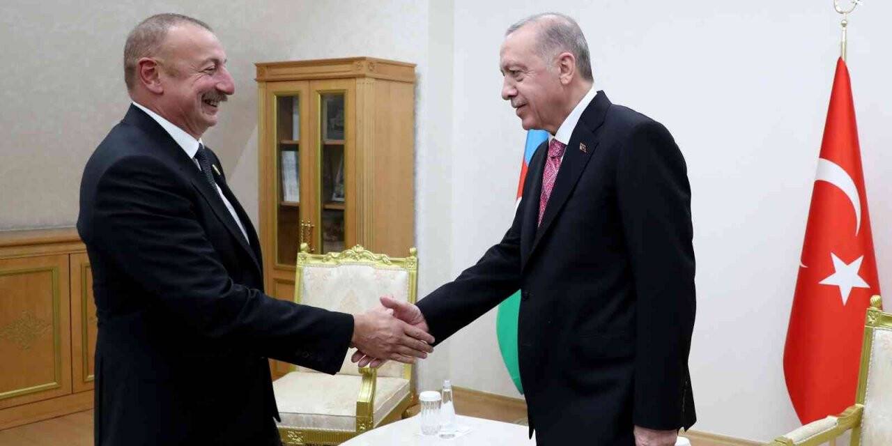 Cumhurbaşkanı Erdoğan, Azerbaycan Cumhurbaşkanı Aliyev ile görüştü