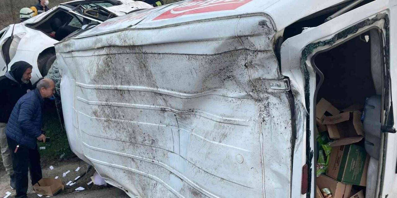 Uyuşturucu tacirleri kontrol noktasından kaçarken kaza yaptı