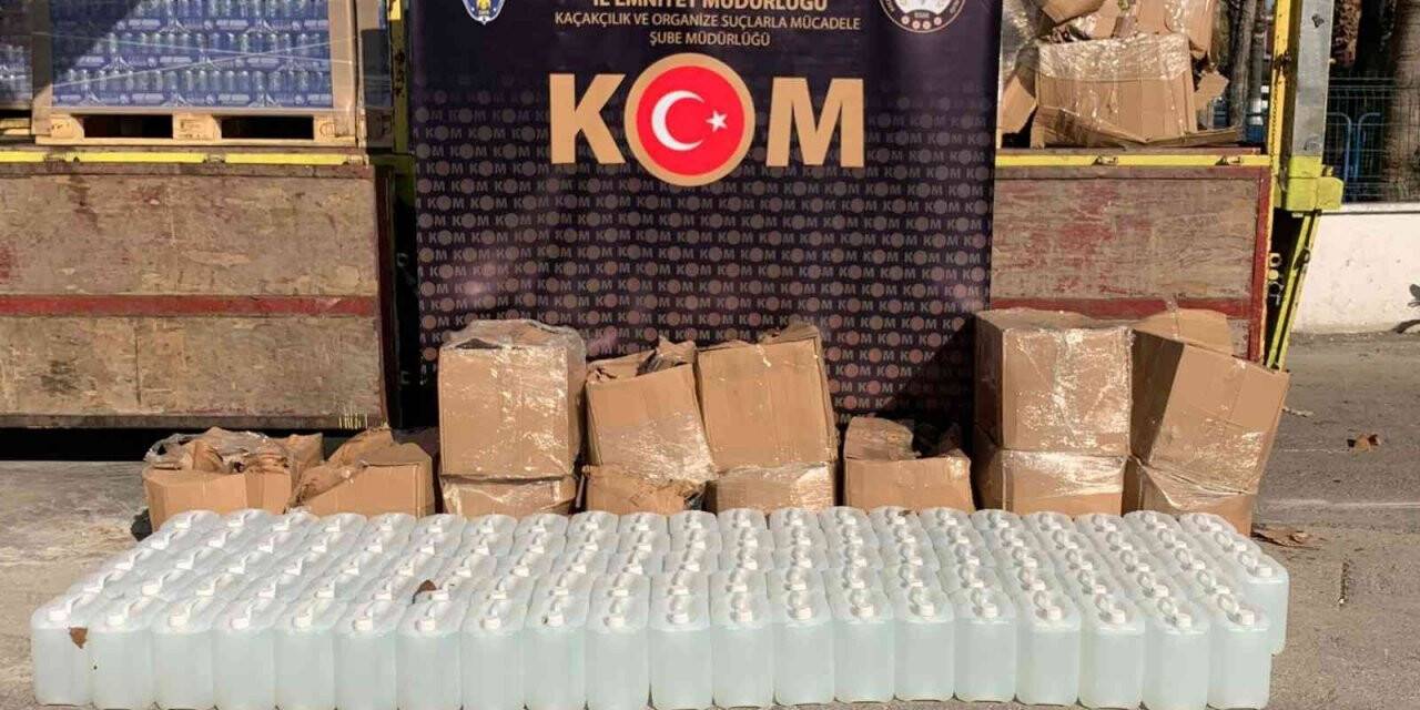 Mersin’de 900 litre etil alkol ele geçirildi