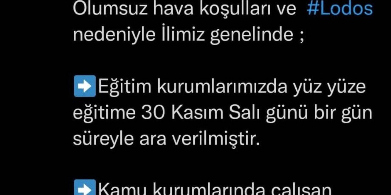 Kocaeli’de lodos nedeniyle eğitime bir gün ara verildi
