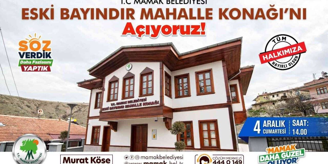 Mamak’a bir Mahalle Konağı daha