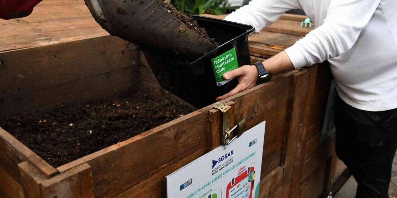 Kadıköy’de atıksız sokakta 3 ton atık komposta dönüştü