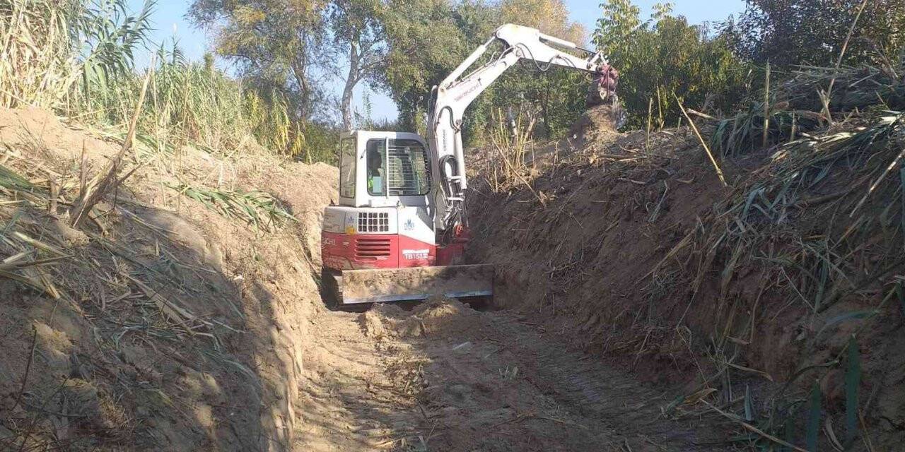 Aşağıçobanisa’da taşkınlara karşı önlem