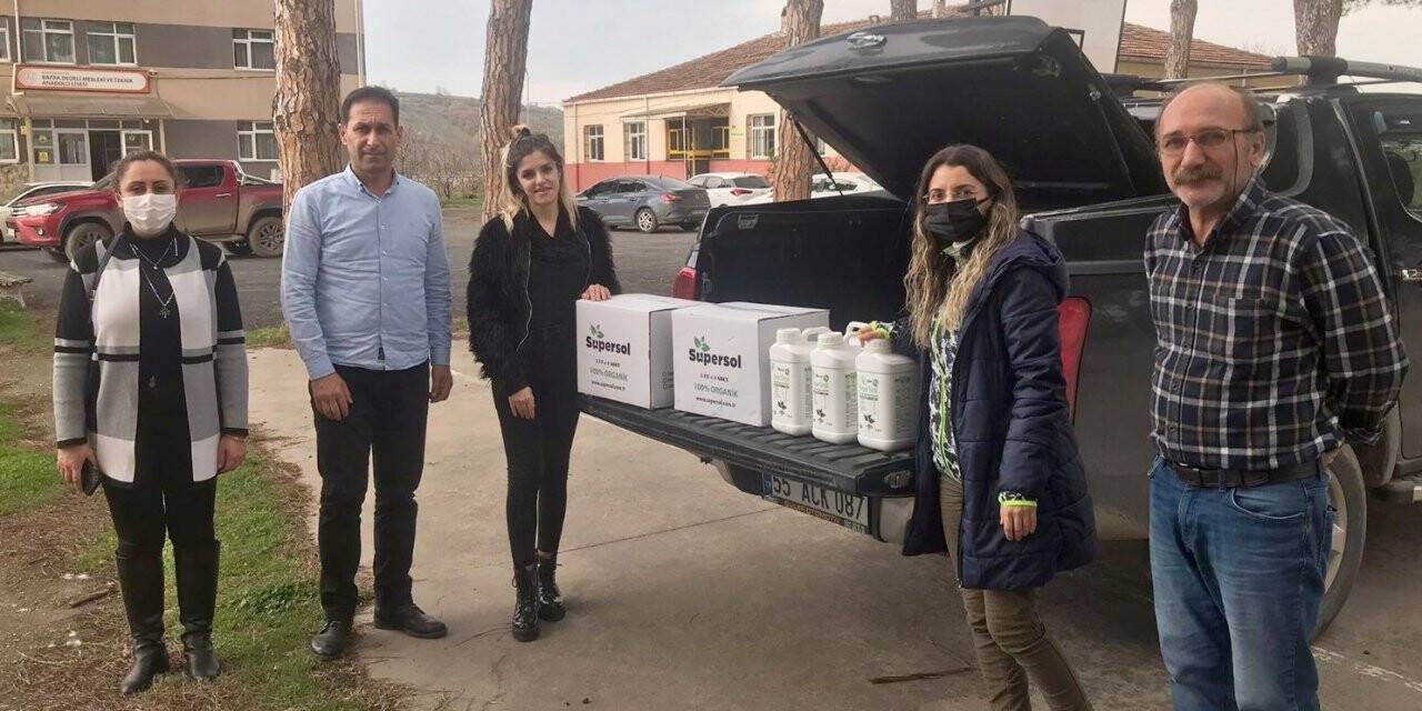 Organik tarıma destek için organik gübre dağıtımı yapıldı