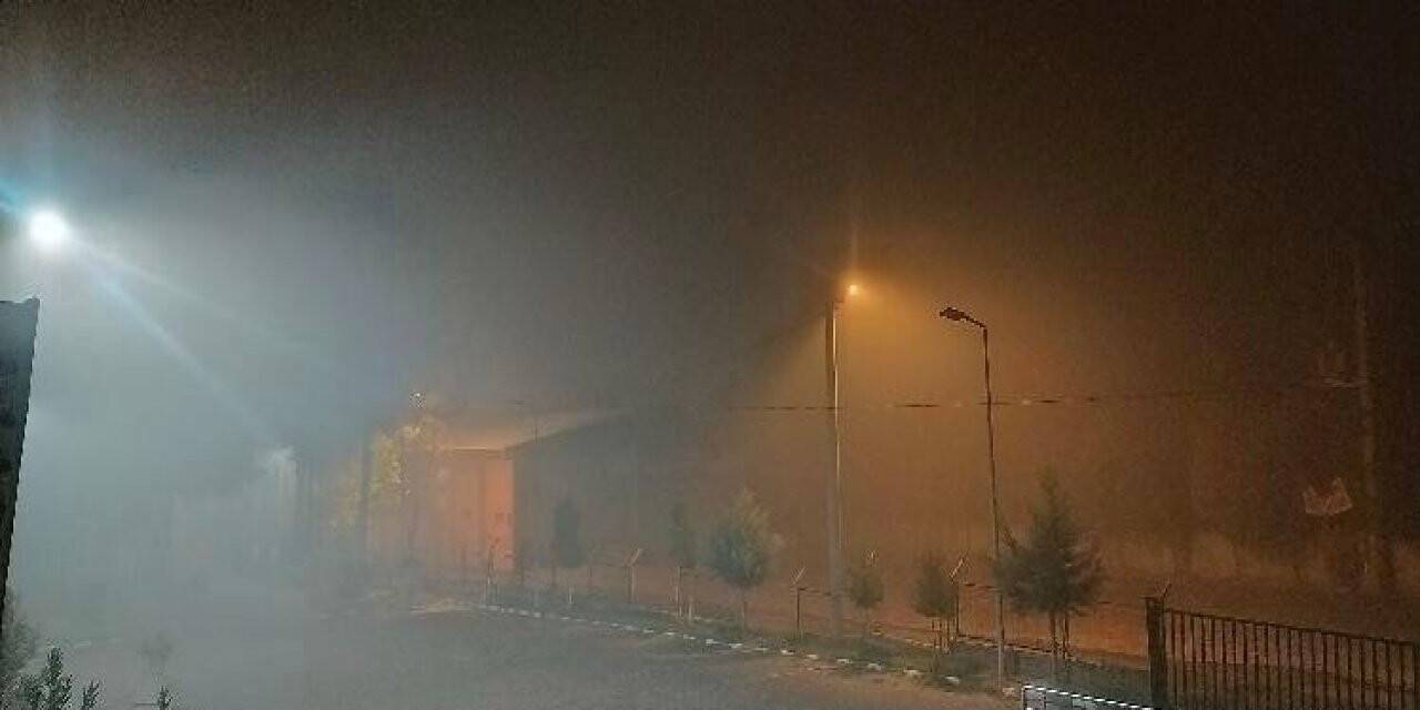 Silvan’da etkili olan sis trafiği durma noktasına getirdi