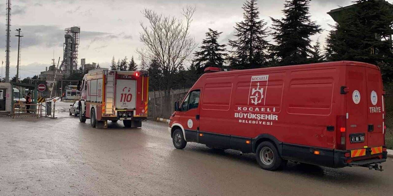 Çimento fabrikasında korkutan yangın